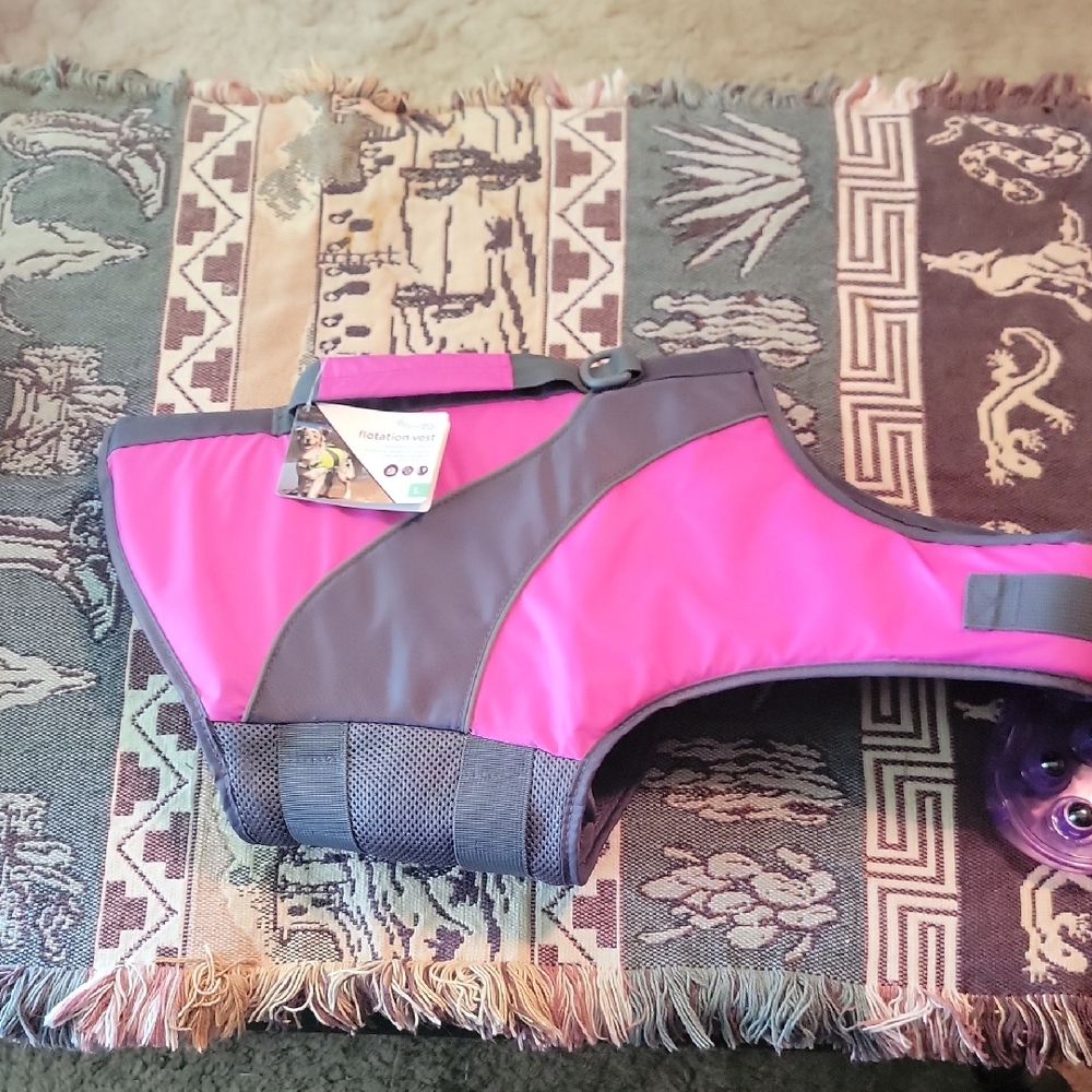 Dog Life Jacket Good2Go Pink and Gray
